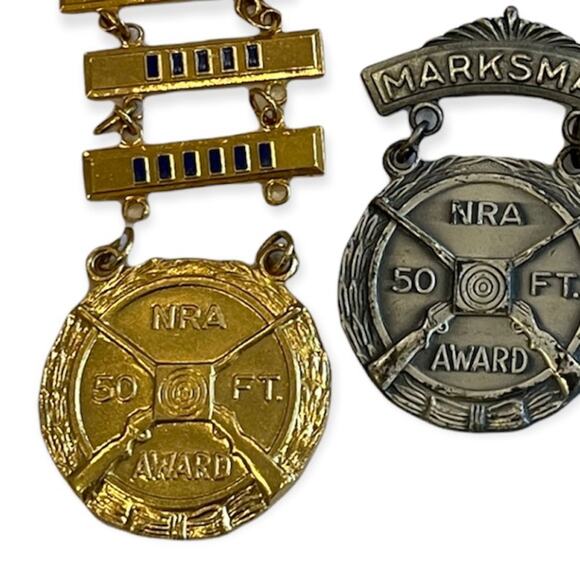 Vintage‎ NRA Marksman Metals Pins 80s Rifle Collectors Bars Awards - Picture 4 of 5